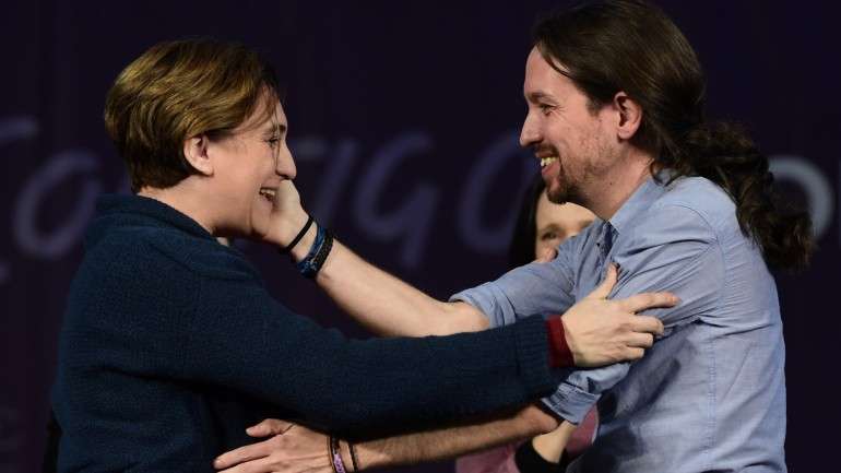 Ada Colau e Pablo Iglesias