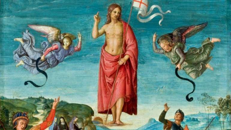 "Ressurreição de Cristo" é um quadro de Raffaello Sanzio pintado entre 1499 e 1502