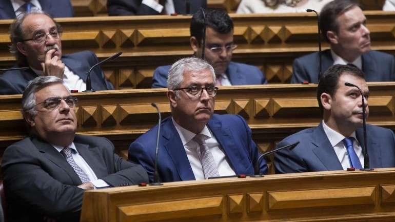 Fernando Negrão, deputado do PSD, ao centro na imagem