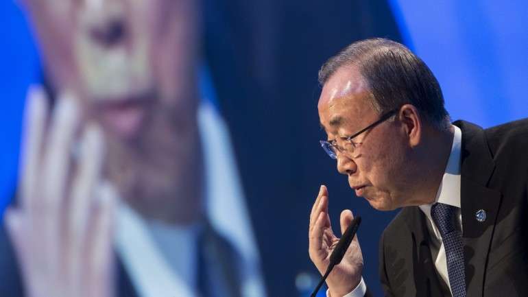Ban Ki-moon foi recebido com gritos de "liberdade para o Saara"