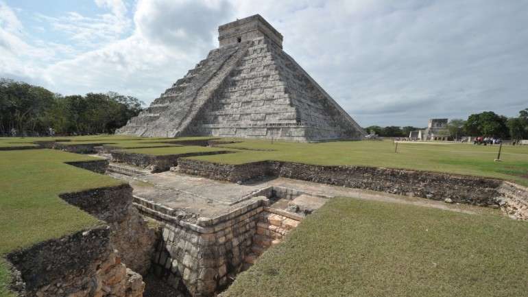 O Kukulcan, templo maia conhecido como "O castelo" na Península de Yucatán, no México, onde foi descoberta a cidade desconhecida.