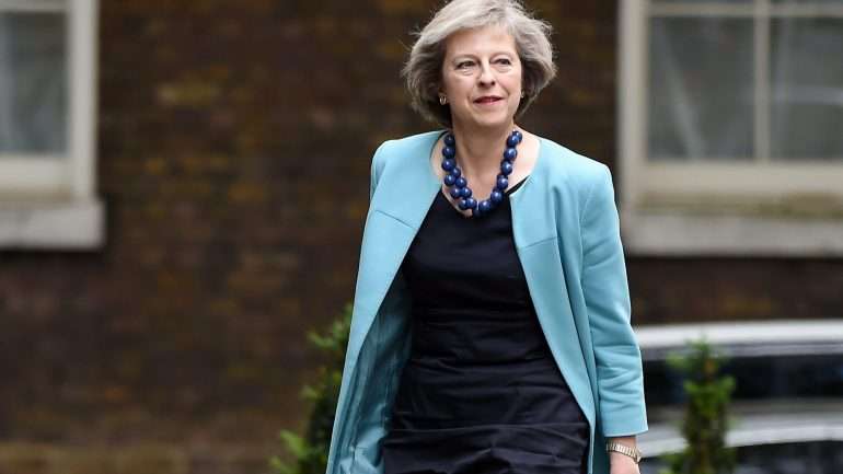 Andrea Leadsom falou esta manhã aos jornalistas em Londres