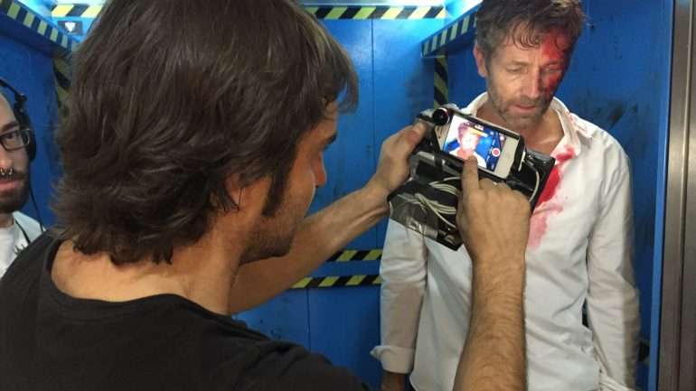 Alfonso García López na rodagem de "Sector Zero 4"