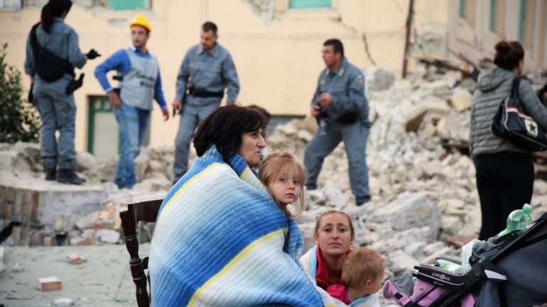 A cidade de Amatrice, em Itália, foi a principal afetada