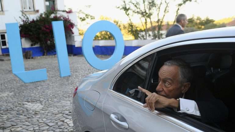 O Presidente da República, Marcelo Rebelo de Sousa, tinha estado no Folio quarta-feira