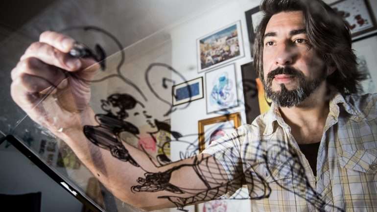 Nuno Saraiva desenha para a imprensa portuguesa (e não só) desde 1993