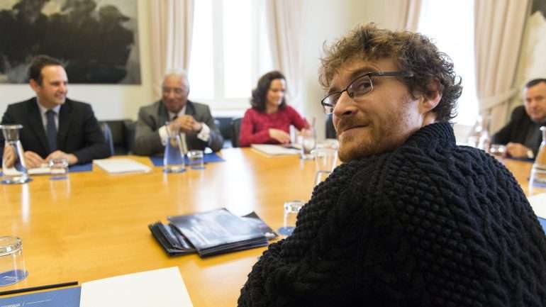 Paddy Cosgrave com o presidente da Câmara Municipal de Lisboa, Fernando Medina, e o Primeiro-Ministro António Costa