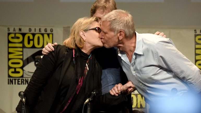 O caso durou cerca de três meses e Harrison Ford era já casado e tinha dois filhos