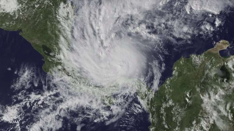 As previsões indicam que o Otto deve alcançar, esta quinta-feira, as costas caribenhas da Costa Rica e da Nicarágua