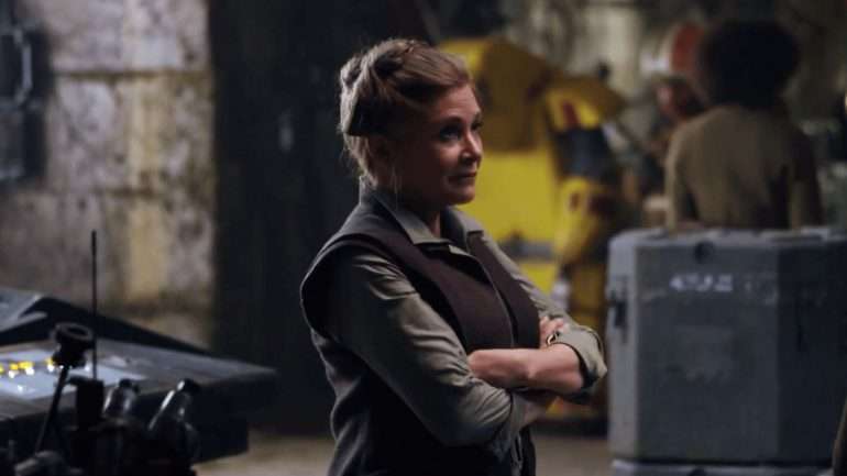 Carrie Fisher enquanto Princesa Leia em &quot;O Despertar da Força&quot;, de 2015