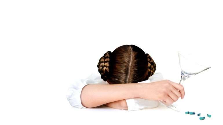 A fotografia da capa do livro "Wishful Drinking", tirado do "onde woman show" himónimo de Carrie Fisher