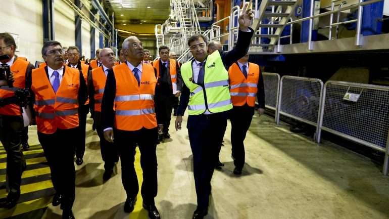 António Costa deslocou-se, esta segunda-feira de manhã, à Figueira da Foz para presidir à cerimónia de assinatura de dois contratos de investimento entre o Estado e a Altri