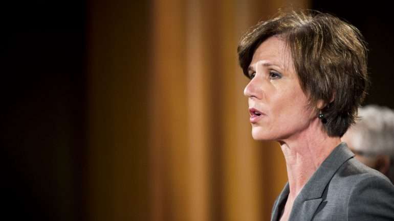 Sally Yates foi nomeada para vice-procuradora-geral em 2015 e desde a tomada de posse de Donald Trump era líder interina do Departamento de Justiça