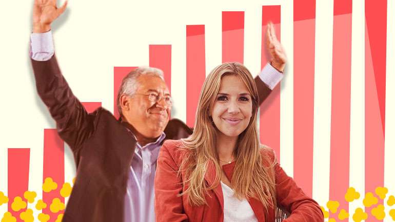 António Costa e Ana Garcia Martins, autora do blogue A Pipoca Mais Doce
