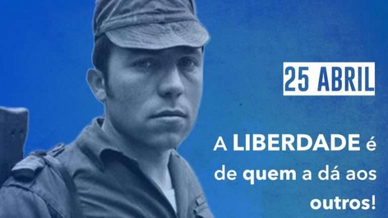 Pormenor da montagem que a Juventude Popular publicou, a propósito do 25 de Abril.