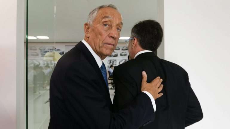 Marcelo Rebelo de Sousa reuniu-se com o autarca António Baptista Ribeiro esta terça-feira em Matosinhos, para falar sobre o encerramento do balcão da CGD em Almeida