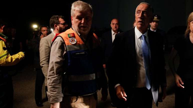 Jorge Gomes é o secretário de Estado com o pelouro da Proteção Civil e protagonizou as primeiras horas no local