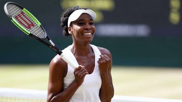 Venus Williams, campeã do 'major' londrino em cinco ocasiões, a última em 2008, vai defrontar a espanhola Garbine Muguruza