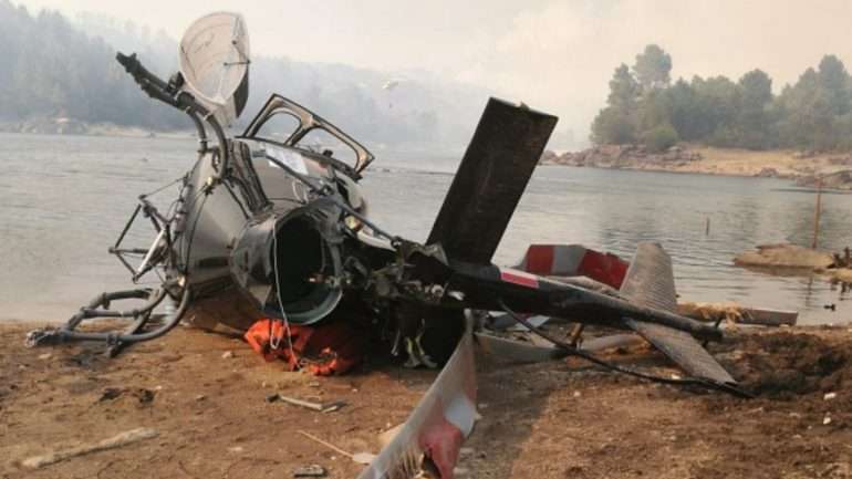 Esta é uma das imagens do helicóptero publicadas no primeiro relatório do GPIAAF que desmonta a tese de "aterragem de emergência"