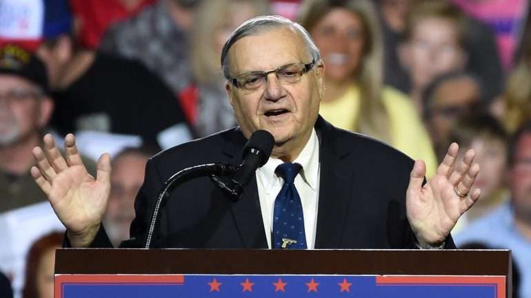 Joe Arpaio perdeu as eleições para xerife em 2016, depois de quase 24 anos no posto