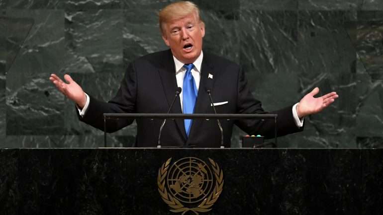 Donald Trump discursou esta terça-feira na sede das Nações Unidas, em Nova Iorque