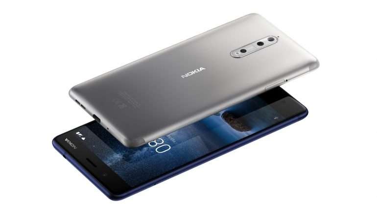O Nokia 8 vem com um ecrã Corning Gorilla Glass 5 com o objetivo de manter a fama da marca na durabilidade dos equipamentos