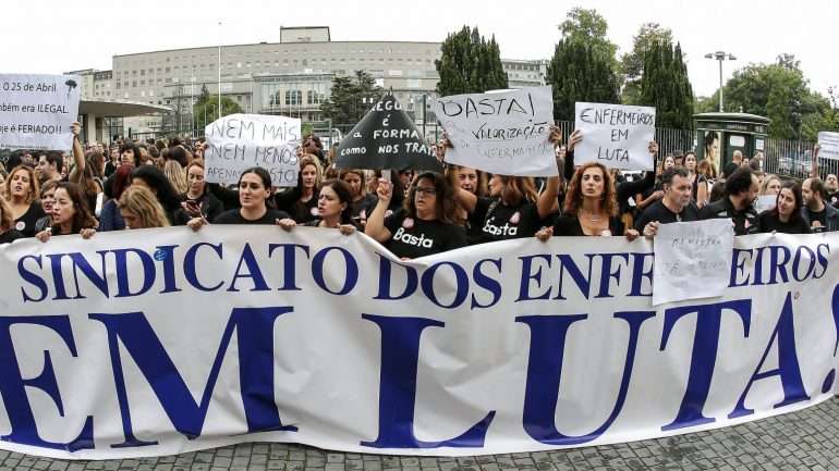 Os enfermeiros estiveram em greve entre 11 e 15 de setembro, pelos mesmos motivos