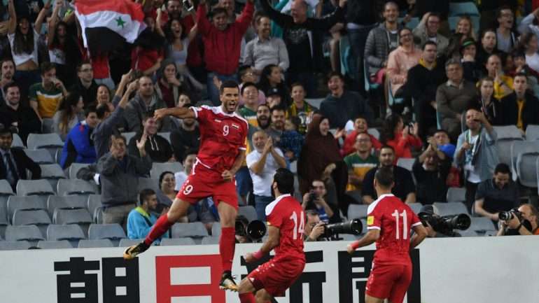 Al Soma (ou Al Somah) voltou a marcar pela Síria mas o golo foi insuficiente para evitar a eliminação frente à Austrália