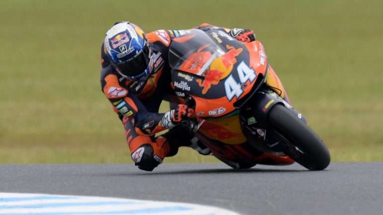 Miguel Oliveira partiu do terceiro lugar no circuito de Phillip Island, na Austrália, e completou as 25 voltas em 39.25,920 minutos