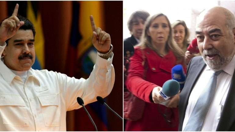 Nicolas Maduro e Mário Lino, ex-ministro das Obras Públicas de José Sócrates que é presidente do conselho de administração da Iguarivarius