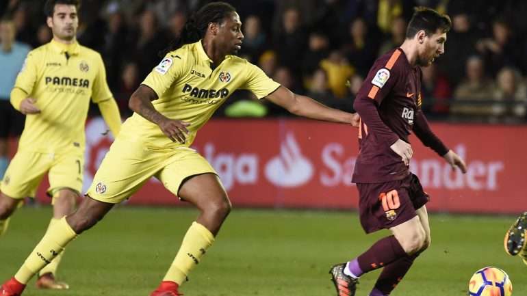 Rúben Semedo, aqui em ação contra o Barcelona de Messi, fez quatro jogos na Liga e um na Europa pelo Villarreal