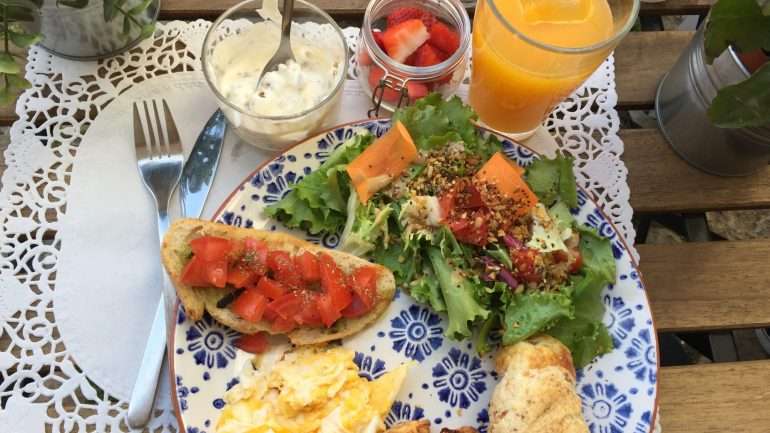 Uma das hipóteses de brunch que é servido no The Food for Real