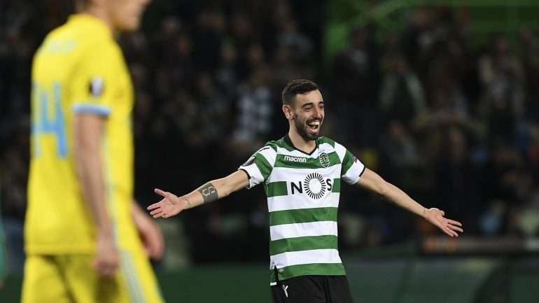 Bruno Fernandes encheu o campo na segunda parte com dois grandes golos que colocaram o resultado à condição em 3-1