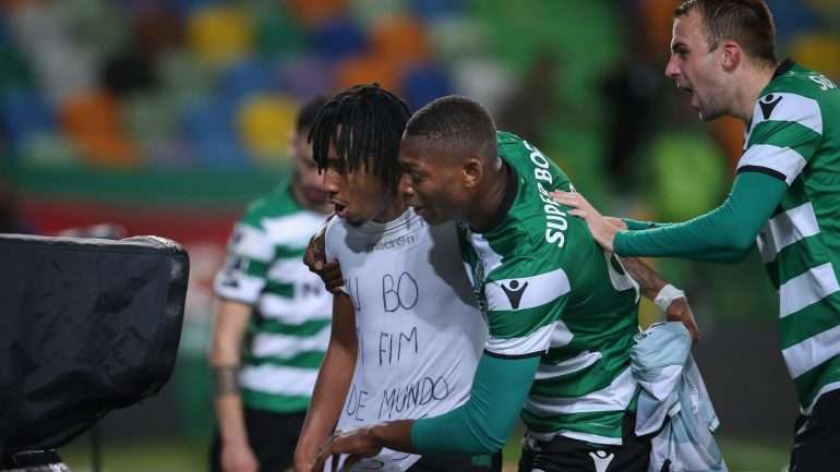 Gelson Martins e a mensagem para o "irmão" Rúben Semedo após um golo fabricado em grande parte pelo miúda Rafael Leão
