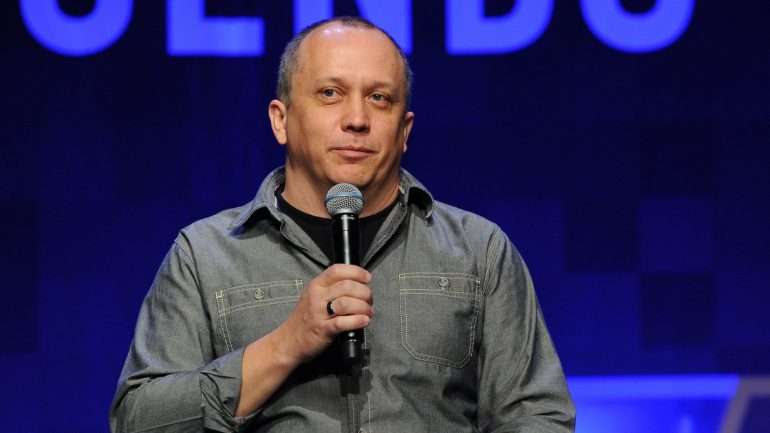 Greg Street, o diretor de design da Riot Games, a empresa criadora do LoL foi um dos convidados da SINFO 25 do IST