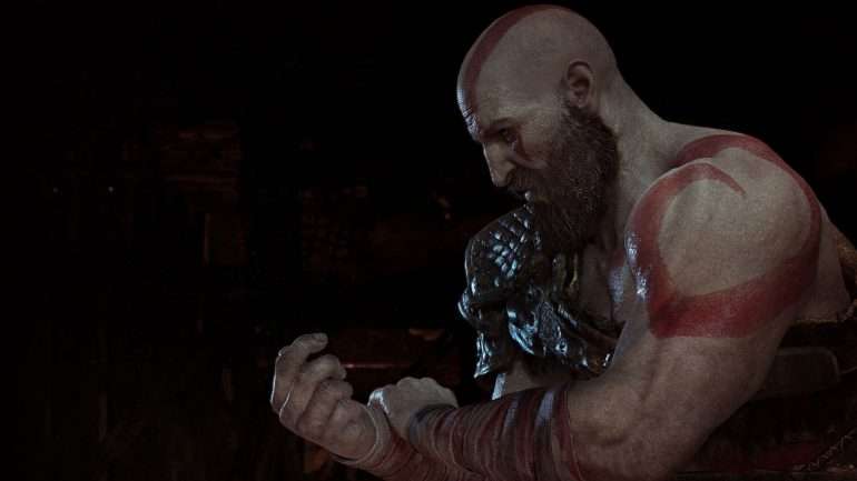 Kratos está mais velho e diferente do "deus da guerra" irascível da trilogia original