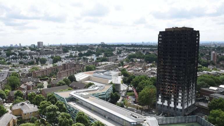 O incêndio na Grenfell Tower, em Londres, ocorreu na madrugada de 14 de junho de 2017