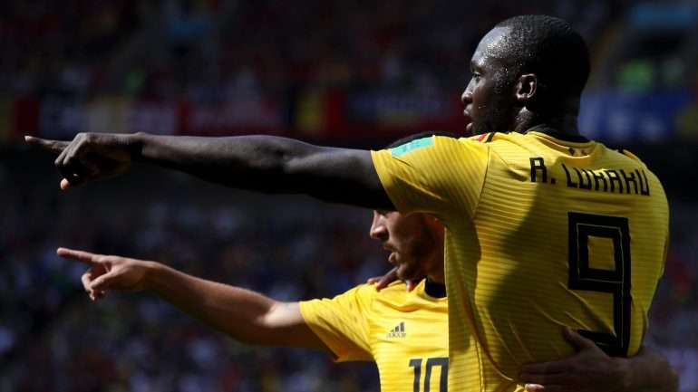 Lukaku, Hazard e um só objetivo: a baliza da Tunísia, que esta tarde sofreu mais dois golos de cada