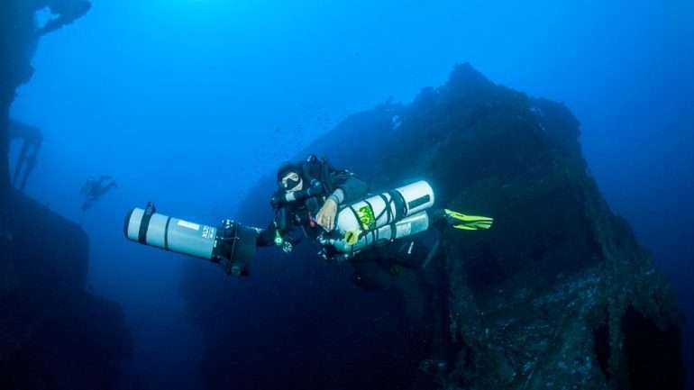 Pedro Lage na expedição ao Britannic