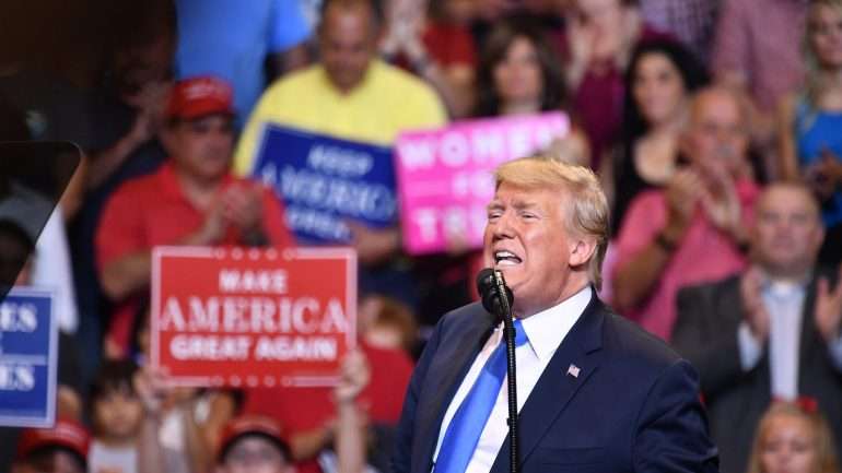 Donald Trump no comício em Wilkes-Barre, Pensilvânia