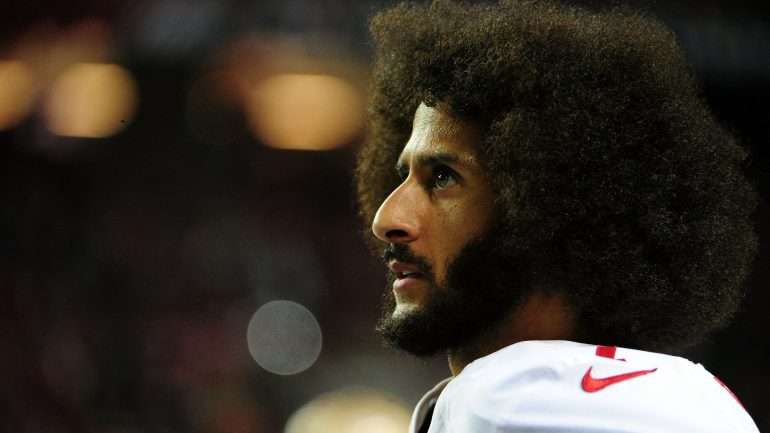 Colin Kaepernick, de 30 anos, está atualmente sem clube