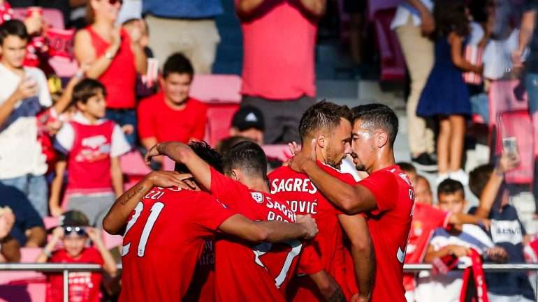 Benfica só não ganhou por oito ocasiões, tendo apontado 106 golos em 50 encontros (Créditos: Lusa)