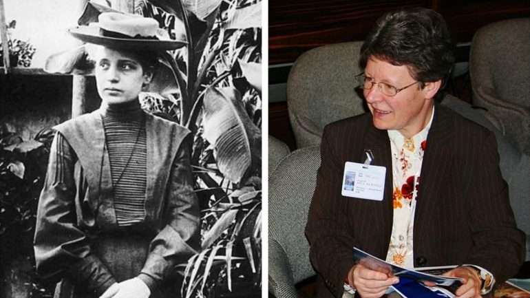Lise Meitner (à esquerda) e Jocelyn Bell Burnell, as duas cientistas que viram os Nobel da Física serem atribuídos às pessoas com quem trabalhavam