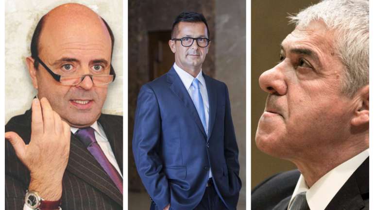 Lalanda de Castro (à esq.) contratou José Sócrates para a sua empresa, Octapharma. O juiz Ivo Rosa (centro) recusa que os mails que trocou passem para outro inquérito