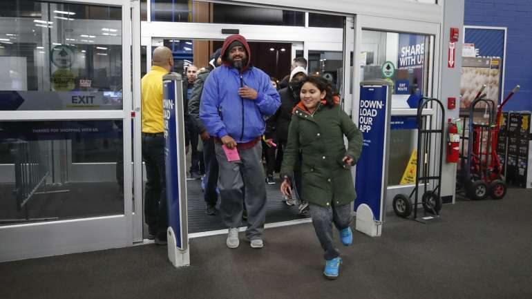 Abertura de uma loja em Chicago, nos Estados Unidos, durante a Black Friday