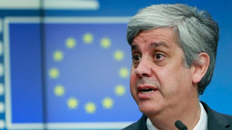 Mário Centeno, presidente do Eurogrupo e ministro das Finanças de Portugal, em conferência de imprensa no passado dia 4 na Bélgica