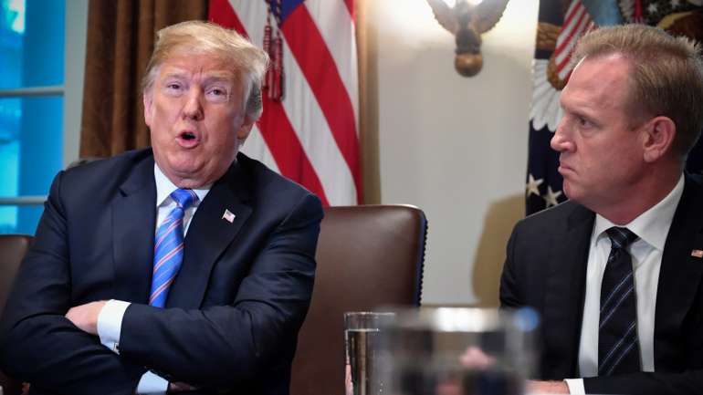 Donald Trump e o novo secretário da Defesa, Patrick Shanahan