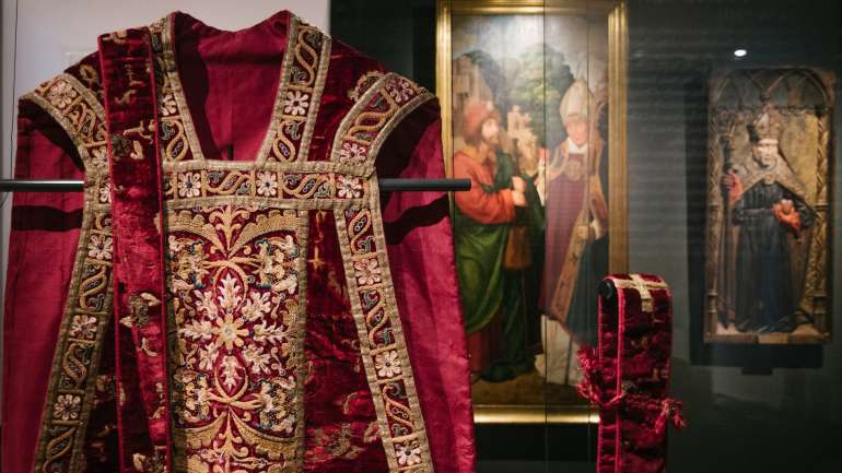 Pormenor da nova galeria de têxteis inaugurada em outubro no museu da Rua das Janelas Verdes
