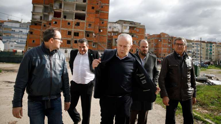 João Malheiro acompanhou a visita de Santana Lopes ao bairro da Jamaica