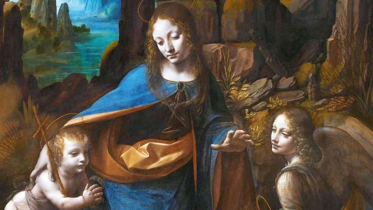 Kelly Grovier teve em conta duas versões diferentes do quadro "Virgem do Rochedo" de Leonardo Da Vinci